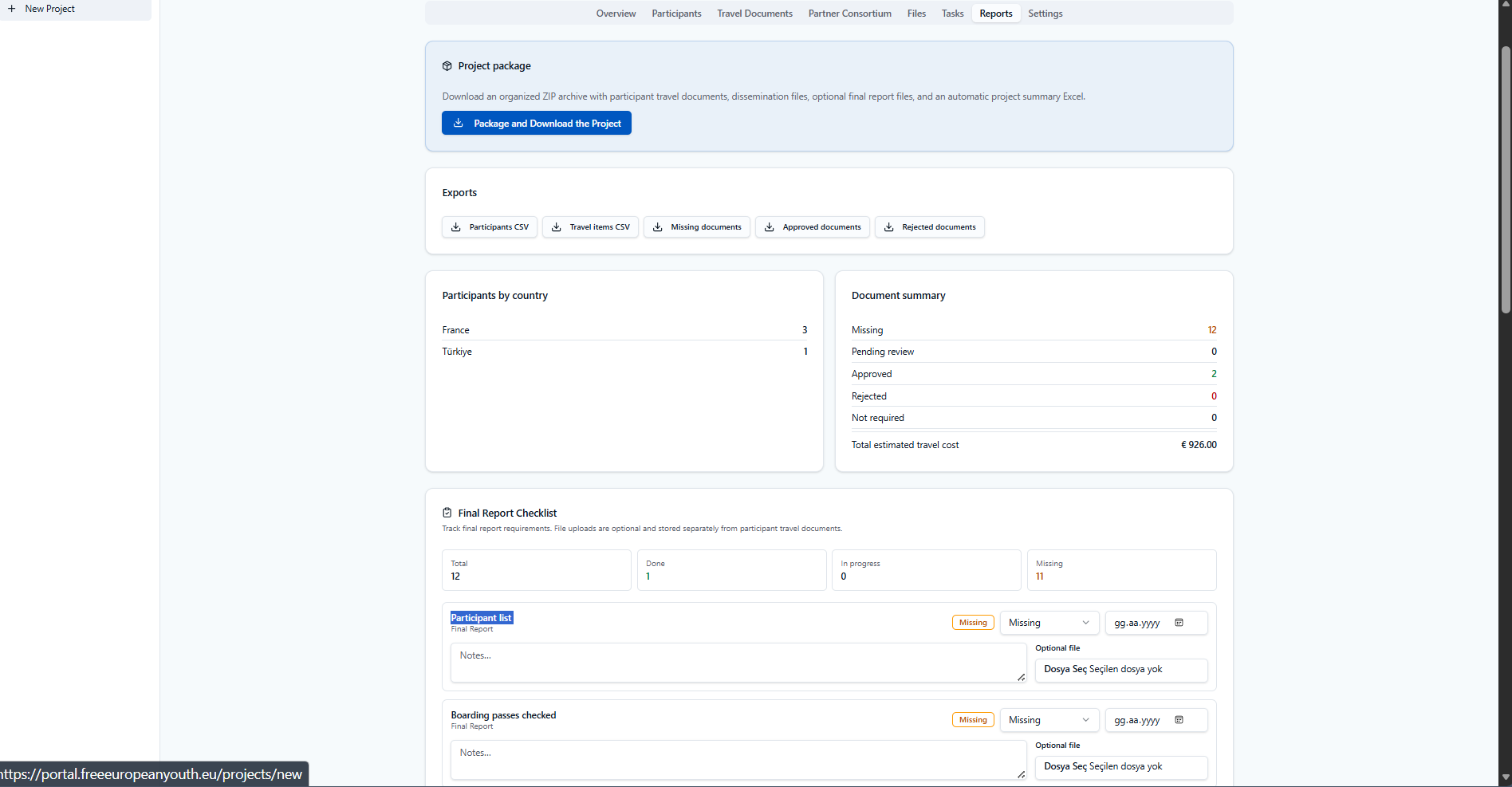 Free European Youth Portal